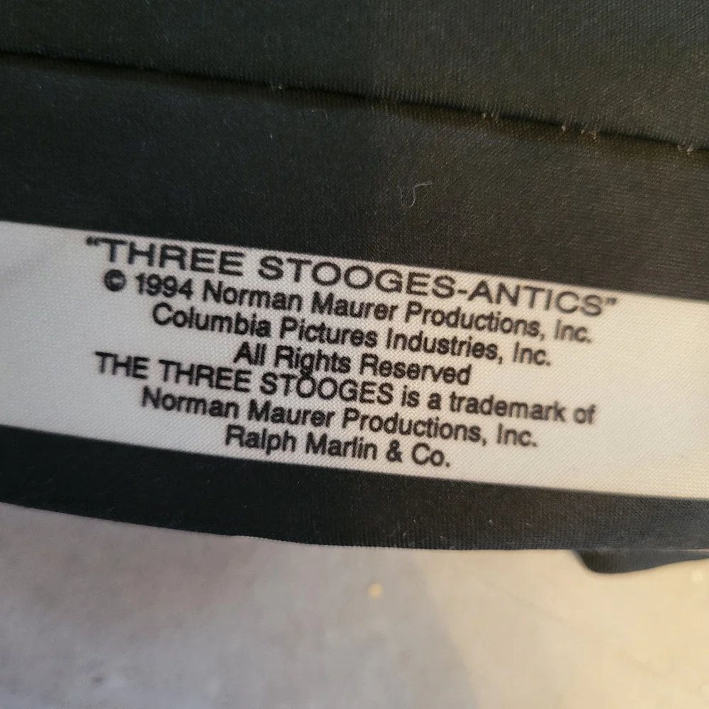 Ralph Marlin Three Stooges Necktie ~ 1994 ~ Made in USA ~ Unisex Retro Humor Fun